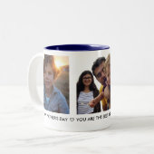 Custom Daddy Vatertag Foto Collage Zweifarbige Tasse (Vorderseite Links)