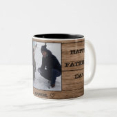 Custom Daddy Vatertag Foto Collage Zweifarbige Tasse (VorderseiteRechts)