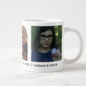 Custom Daddy's Day Foto Collage Jumbo-Tasse (Rechts)