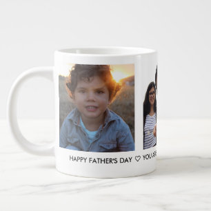 Custom Daddy's Day Foto Collage Jumbo-Tasse