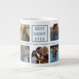 Custom Daddy's Day Foto Collage Jumbo-Tasse