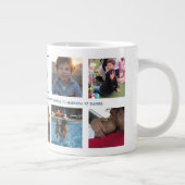 Custom Daddy's Day Foto Collage Jumbo-Tasse (Rechts)