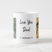 Custom Daddy's Day Foto Collage Jumbo-Tasse (Vorderseite)