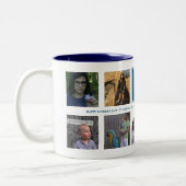 Custom Daddy's Day Foto Collage Zweifarbige Tasse (Links)