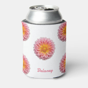 Custom Dahlia and Dew Drops Dosenkühler
