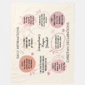 Custom Daily Affirmations Christian Bible Verse Fleecedecke (Vorderseite)