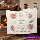 Custom Daily Affirmations Christian Bible Verse Fleecedecke