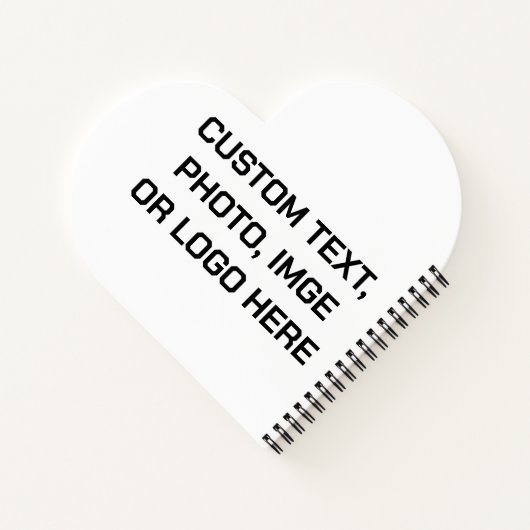 Custom Daily Diary Heart Shaped Notebook Notizblock (Rückseite)