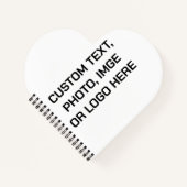 Custom Daily Diary Heart Shaped Notebook Notizblock (Vorderseite)