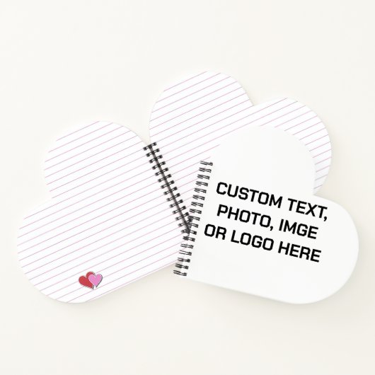 Custom Daily Diary Heart Shaped Notebook Notizblock (Innenseite)