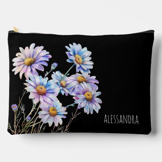 Custom Daisy Floral Makeup Bag for Mama & Women Zubehörtasche (Vorderseite)