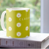 Custom Daisy Mug with Name for Women, Female Daisy Kaffeetasse