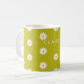 Custom Daisy Mug with Name for Women, Female Daisy Kaffeetasse (Vorderseite Links)
