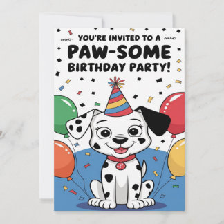 Custom Dalmatian birthday Invitation card Einladung