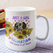 Custom Dalmatiner Lover Sonnenblumen Trainer Flora Kaffeetasse
