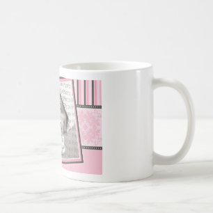Custom Damask & Stripes Baby Foto Tasse:rosa Kaffeetasse