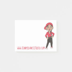 Custom Dance School Studio Hip Hop Class Dancer Post-it Klebezettel