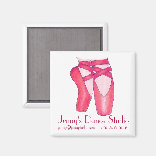 Custom Dance Studio Ballett Schuhe Ballerina Magne Magnet (Vorderseite/Rückseite)