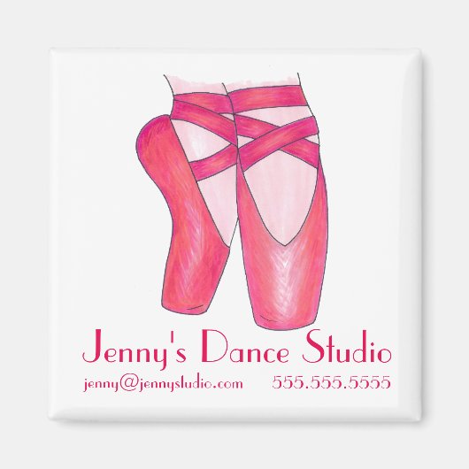 Custom Dance Studio Ballett Schuhe Ballerina Magne Magnet (Vorne)