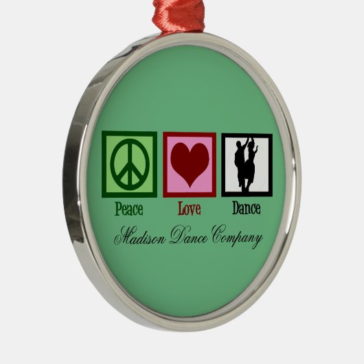 Custom Dance Studio Company Silbernes Ornament (Rechts)