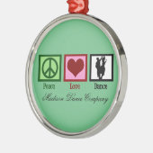 Custom Dance Studio Company Silbernes Ornament (Links)