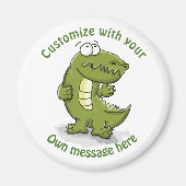 Custom Dancing Crocodile Cartoon Magnet (Vorne)