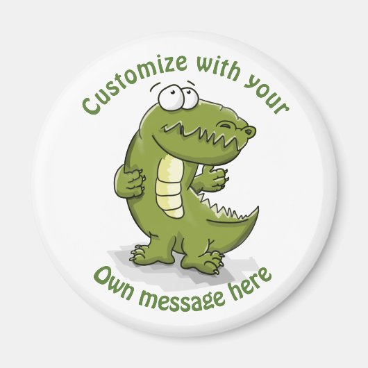 Custom Dancing Crocodile Cartoon Magnet (Vorne)