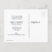 Custom Danke Blue Second Baby Foto Geburt Ankündigungspostkarte (Rückseite)