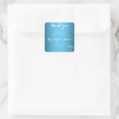 Custom Danke Blue Wedding Stickers Hearts (Tasche)
