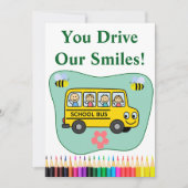 Custom Danke Card für Schulbusfahrerkarte (Vorderseite)