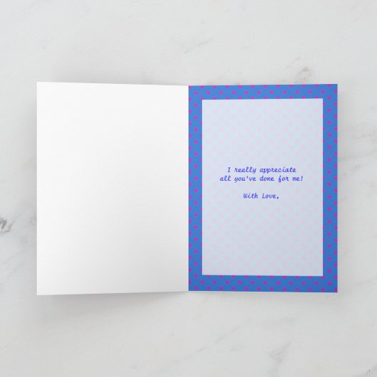 Custom Danke Card: Magenta und Blue Patterns (Innenseite)