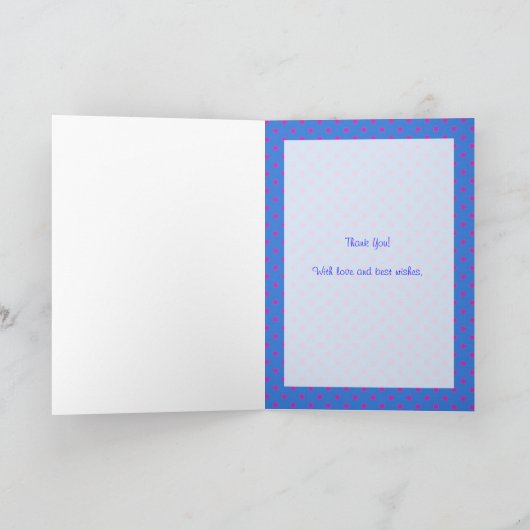 Custom Danke Card: Magenta und Blue Patterns (Innenseite)
