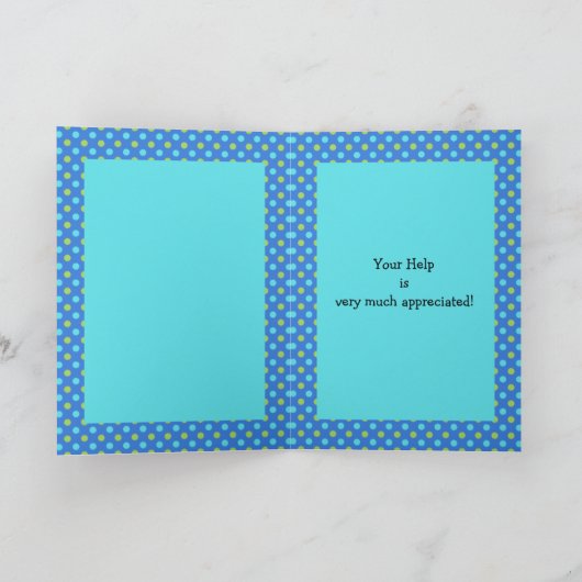 Custom Danke Card: Quirky Moons, Polka Dots (Innenseite)