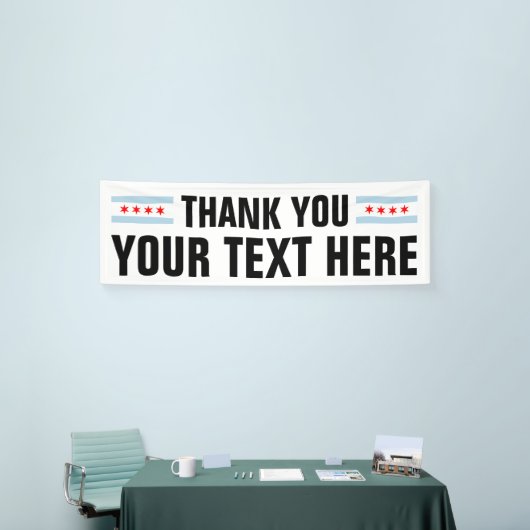 Custom Danke, dass Sie Banner mit Chicago Flagge s (Messeveranstaltung)