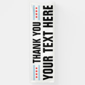 Custom Danke, dass Sie Banner mit Chicago Flagge s (Vertikal)