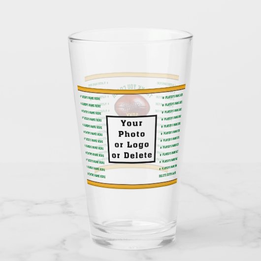 Custom, danke Geschenke für Fußballtrainer, Glas (Rückseite)