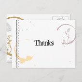 Custom Danke Grunge Coffe Stain Postcard Postkarte (Vorne/Hinten)