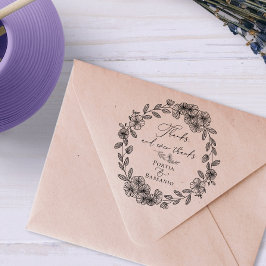 Custom danke Ihnen elegantes botanisches Zitat Gummistempel