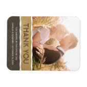 Custom Danke Magnet | Kühlschrank Wedding Foto (Horizontal)