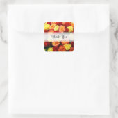 Custom "Danke" Rose Square Stickers (Tasche)