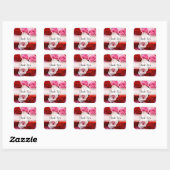 Custom "Danke" Rose Square Stickers (Blatt)