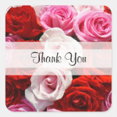 Custom "Danke" Rose Square Stickers (Vorderseite)