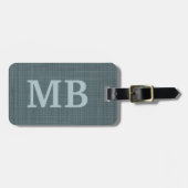 Custom Dark Aquamarin Blue Gray farbig Gepäckanhänger (Vorderseite horizontal)