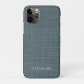 Custom Dark Aquamarin Blue Gray Texture Pattern Case-Mate iPhone Hülle (Rückseite)
