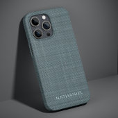 Custom Dark Aquamarin Blue Gray Texture Pattern iPhone Hülle
