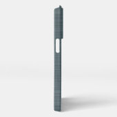 Custom Dark Aquamarin Blue Gray Texture Pattern iPhone Hülle (Rechte Seite)