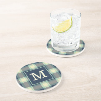Custom Dark Aquamarin Blue Green Classic Tartan Mu Getränkeuntersetzer