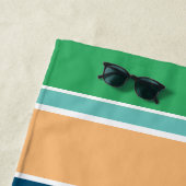 Custom Dark Aquamarin Blue Green Orange Yellow Str Strandtuch (Beispiel)