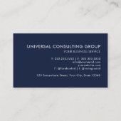 Custom Dark Aquamarin Blue Watercolor Beruflich Visitenkarte (Rückseite)