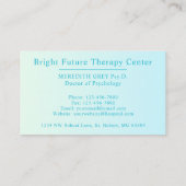 Custom Dark Aquamarin Green Brown Docs Extravagant Visitenkarte (Rückseite)